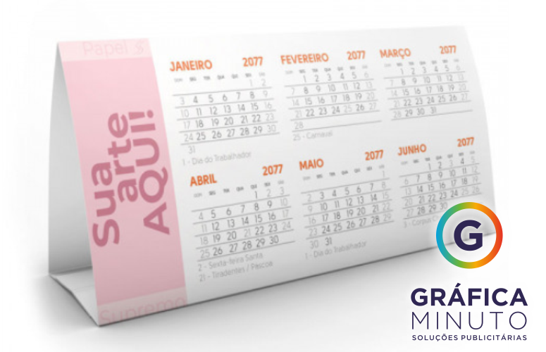Calendários de Secretária